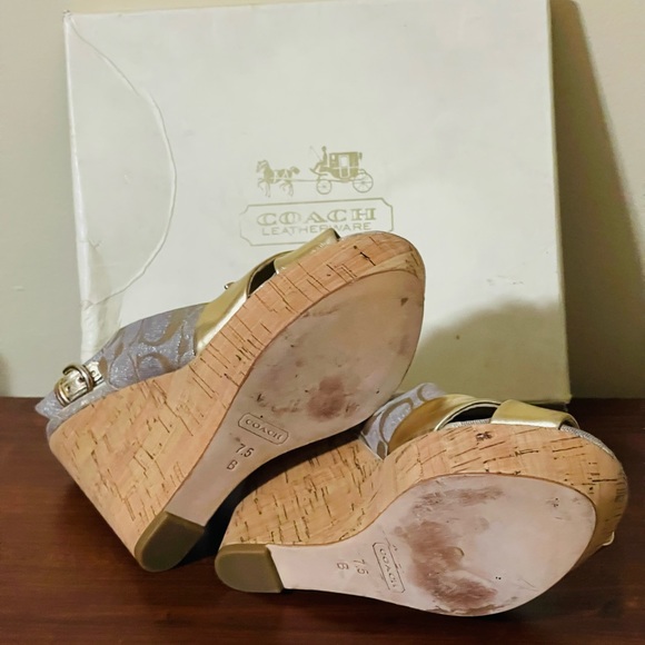 Coach Jessy in Gold 7.5 Wedges - Picture 10 of 10